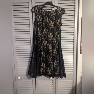 Metaphor Lace Nude Dress